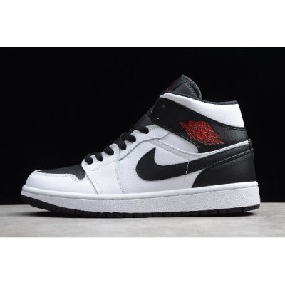 Nike Air Jordan 1 Mid Siyah / Kırmızı Basketbol Ayakkabısı Türkiye - RG29TJQ6